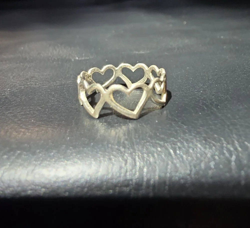 925 Heart Link Ring - Classic Women Jewelry